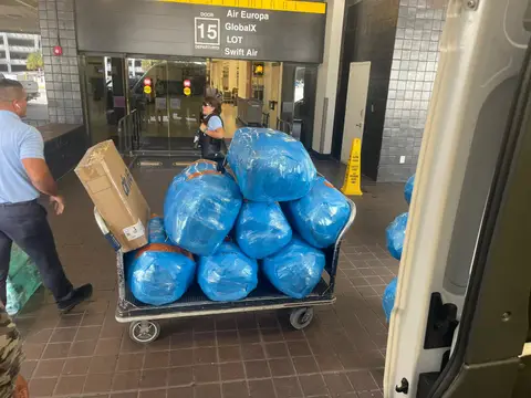 Today, more than 25 bags to different parts of Cuba